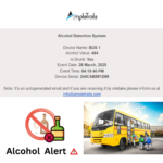 alcohol detection system email alert