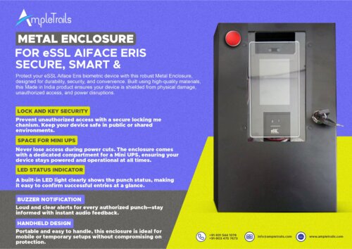 Metal Enclosure for eSSL Aiface Eris Secure, Smart Made in India