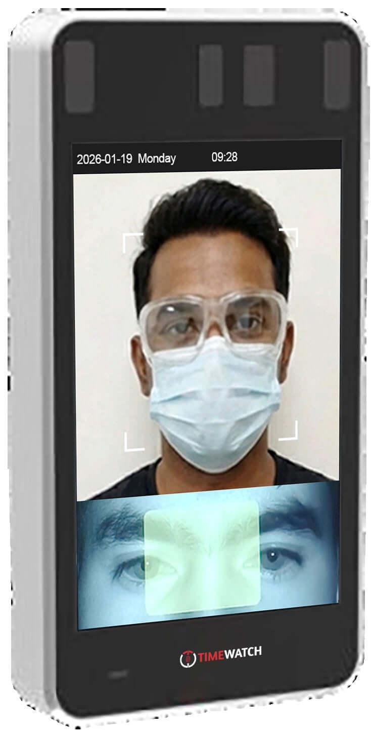 TimeWatch UltraFace T1 — Dual Iris + AI Face Recognition Attendance Terminal